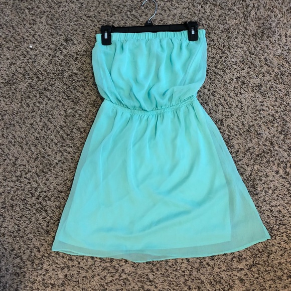 Strapless Mint Green Express Dress - Picture 1 of 3